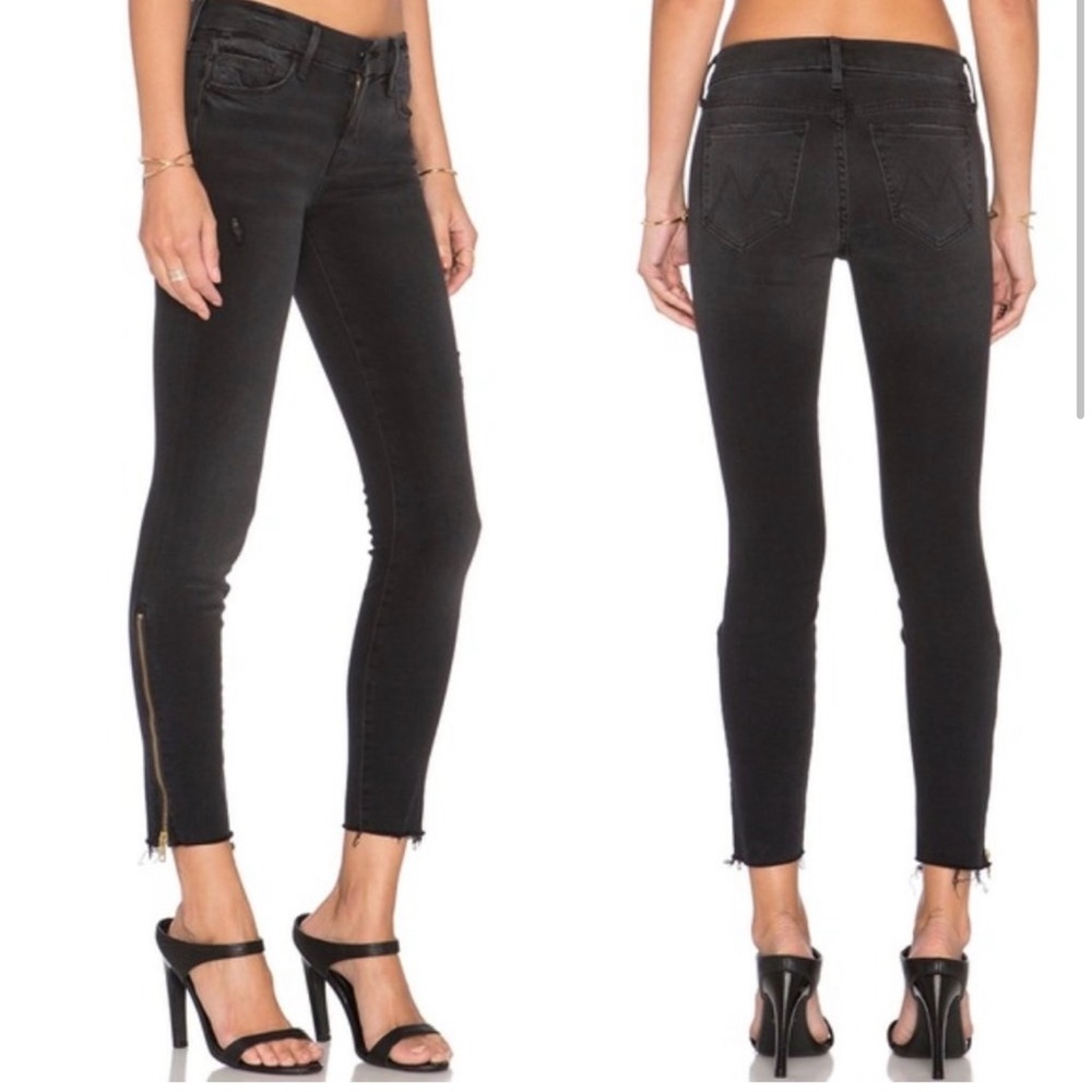 Mother jeans the looker zip fray